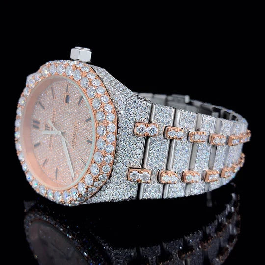 Lux Watches AP moissanite diamond watch Rose Gold Iced
