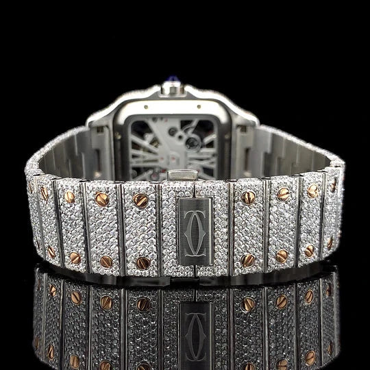 Cartier Skeleton Rose Gold Quartz Movement Watch
